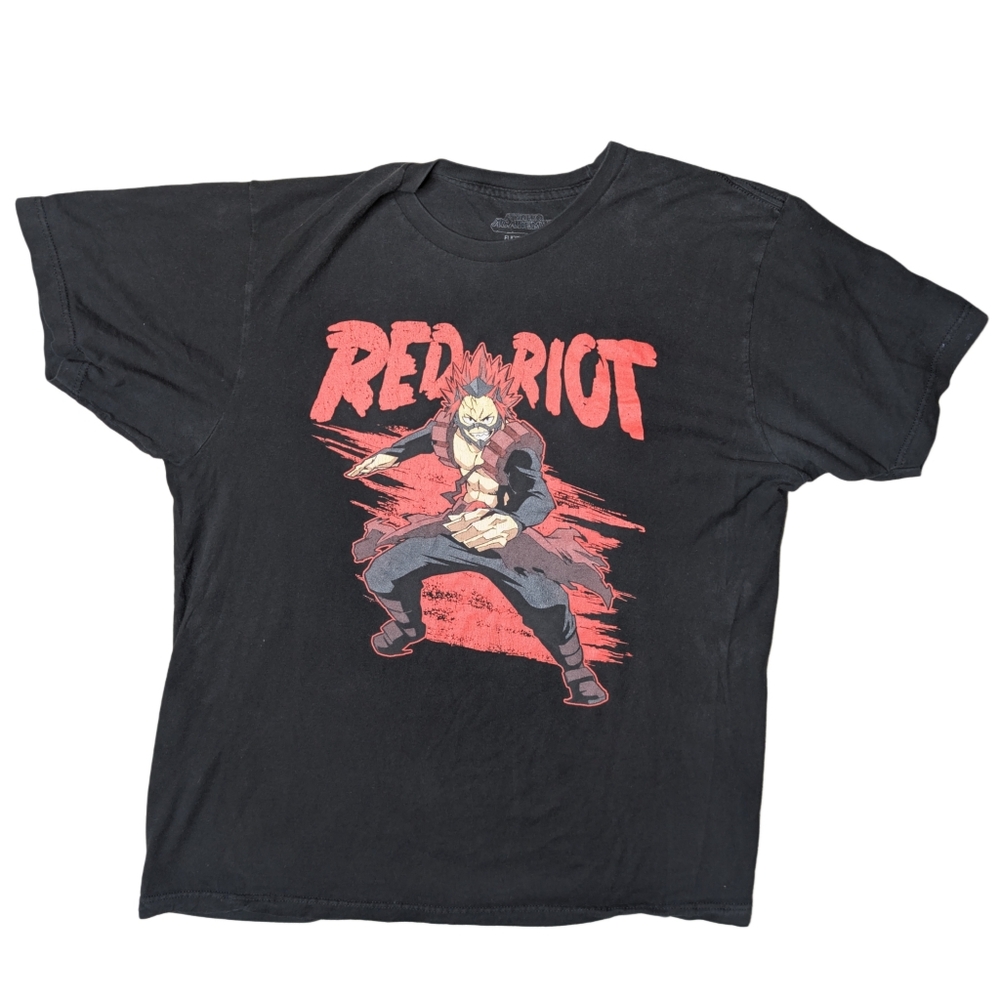 MY Hero Academy Men's Large Black Graphic Short Sleeve Tee Shirt